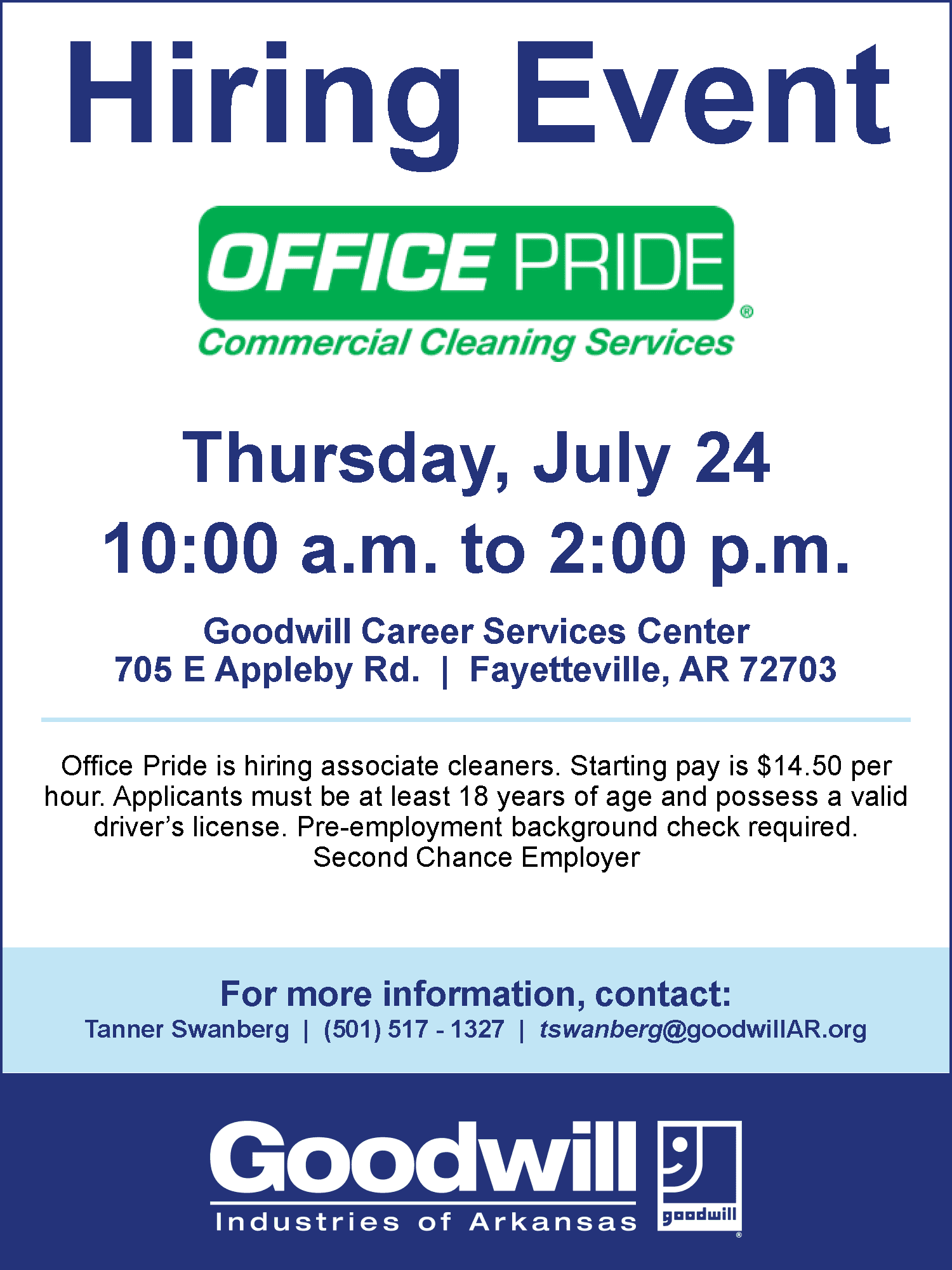 Hiring event flyer grc office pride 7 24 25