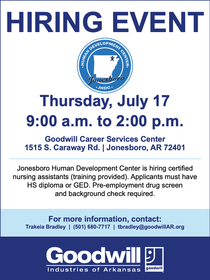 Jonesboro jhdc 7. 17. 2025