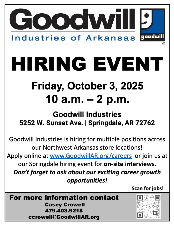 Hiring event flyer 2025 october 3 group springdale