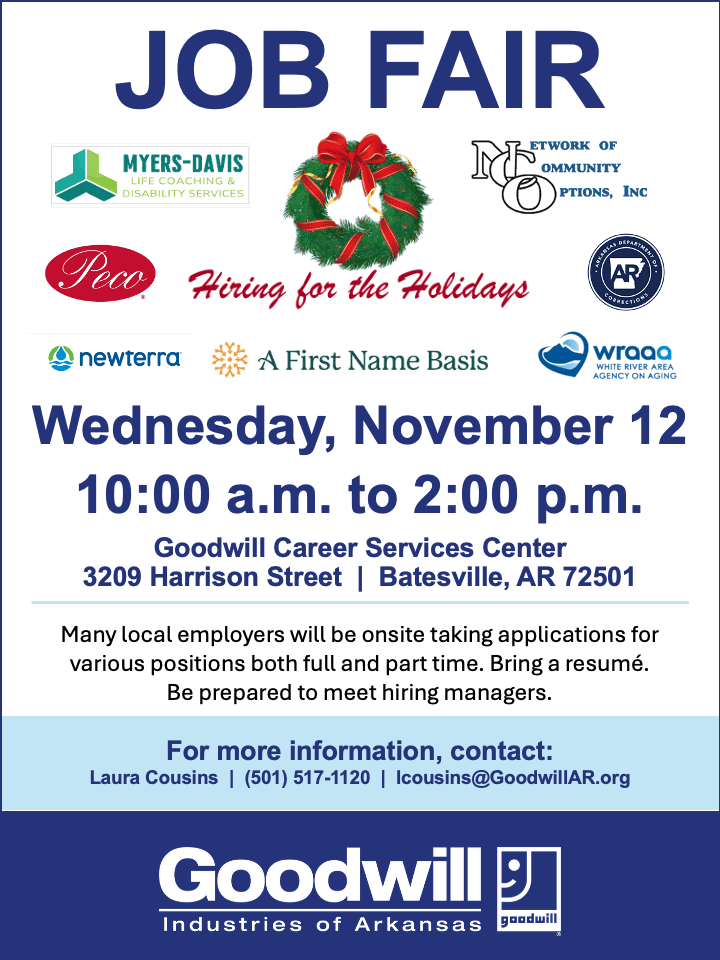 Batesville hiring for the holidays 11. 12. 2025