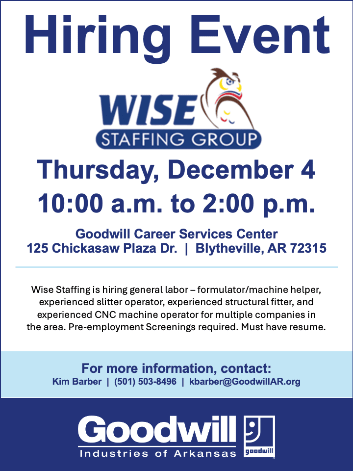 Blytheville wise staffing 12. 4. 25