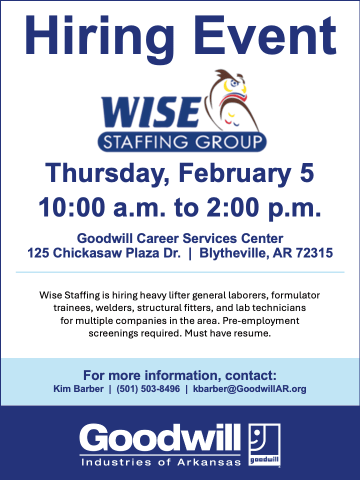 Blytheville wise staffing 2. 5. 2026