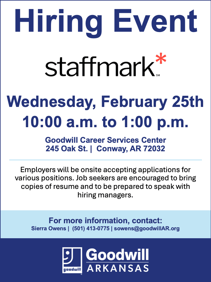 2. 25. 26 hiring event conway oak