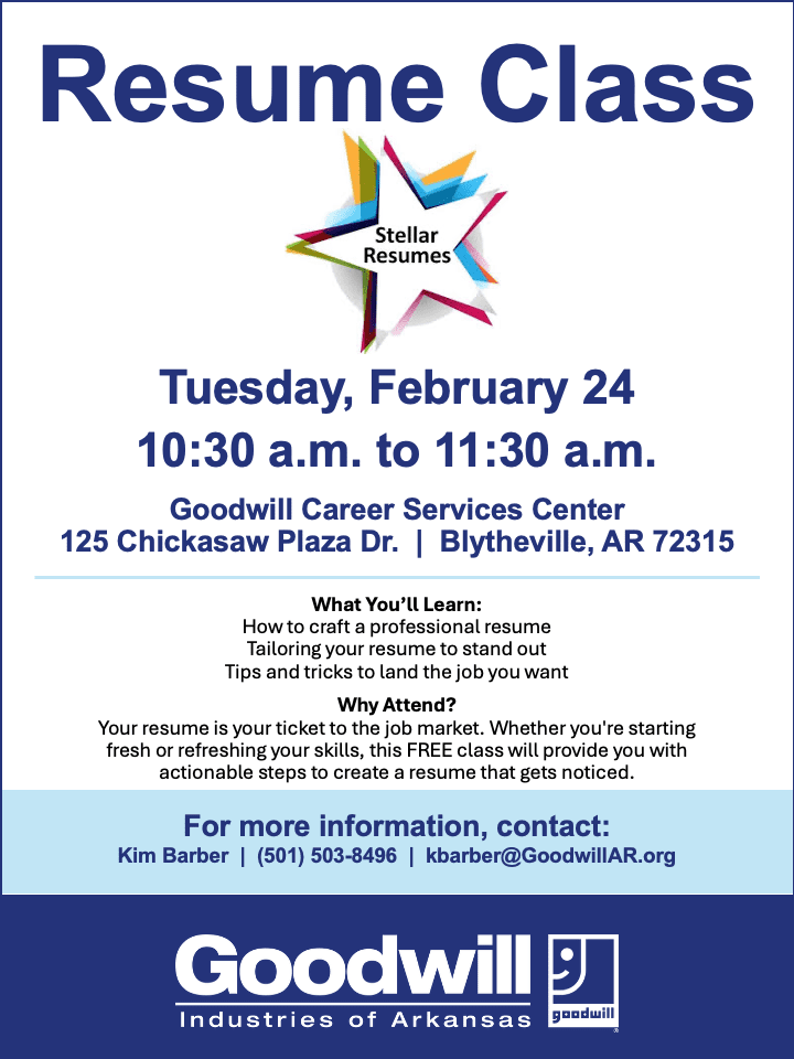 Blytheville resume class 2. 24. 2026