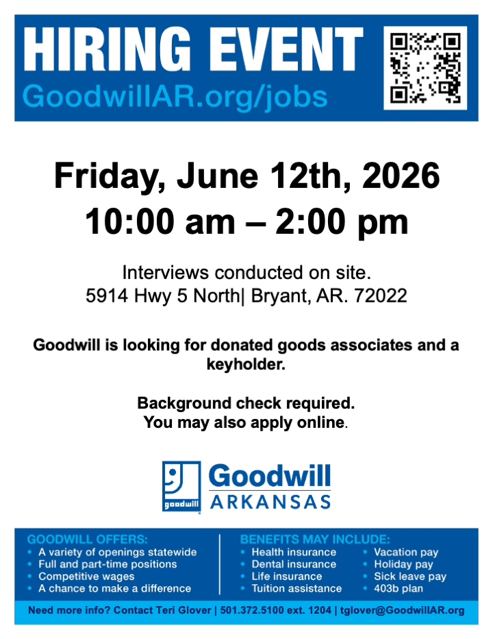 Bryant hiring event 6. 12. 2026
