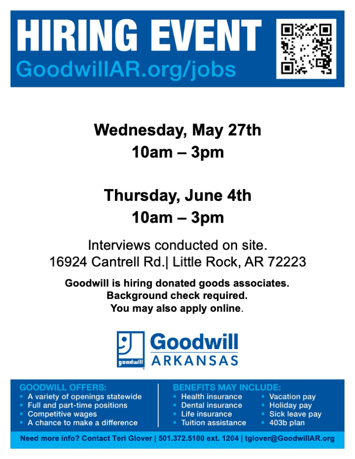The ranch hiring event 5. 27 and 6. 4