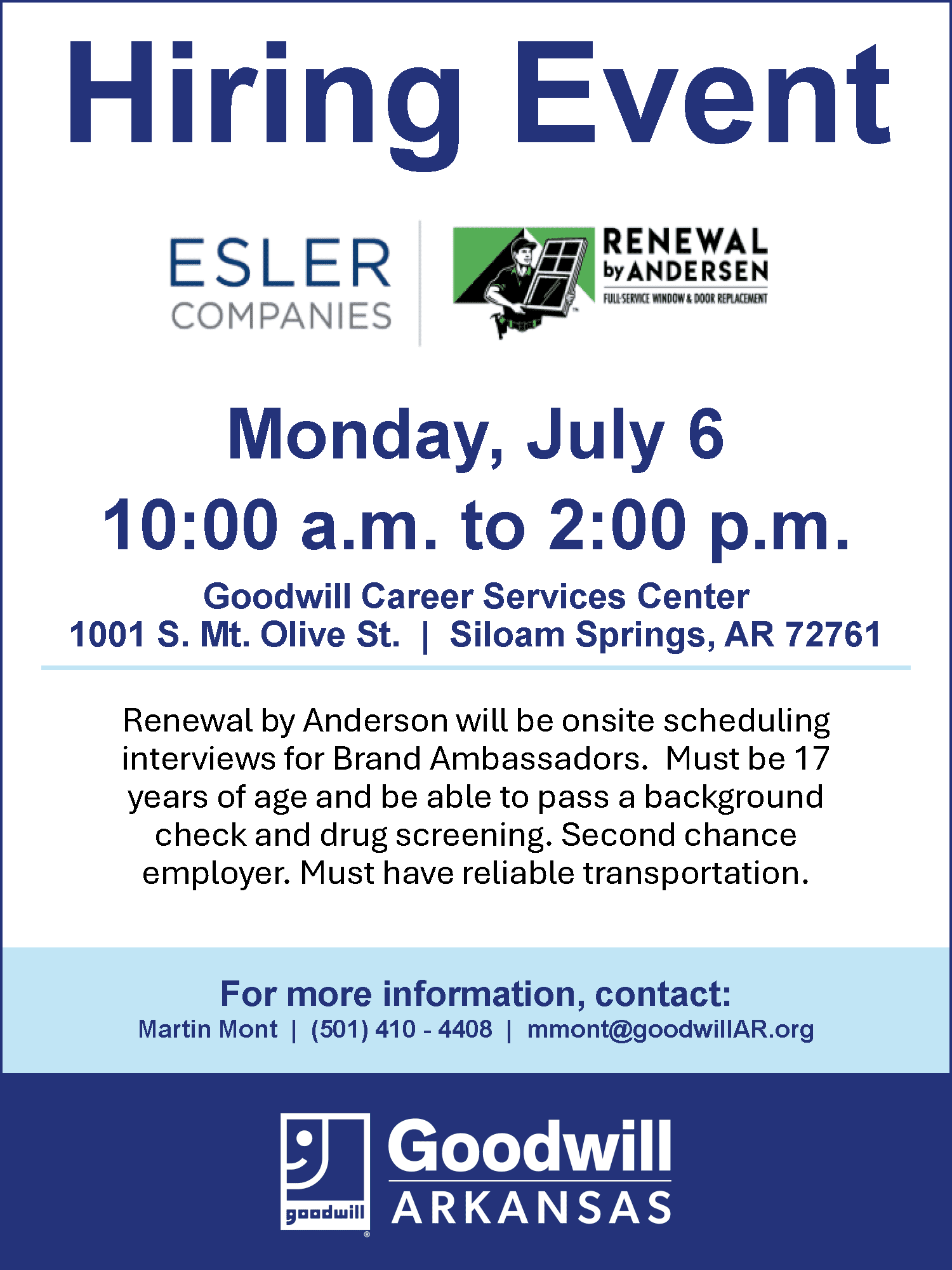 External hiring event flyer siloam springs renewal by anderson 7 6 26