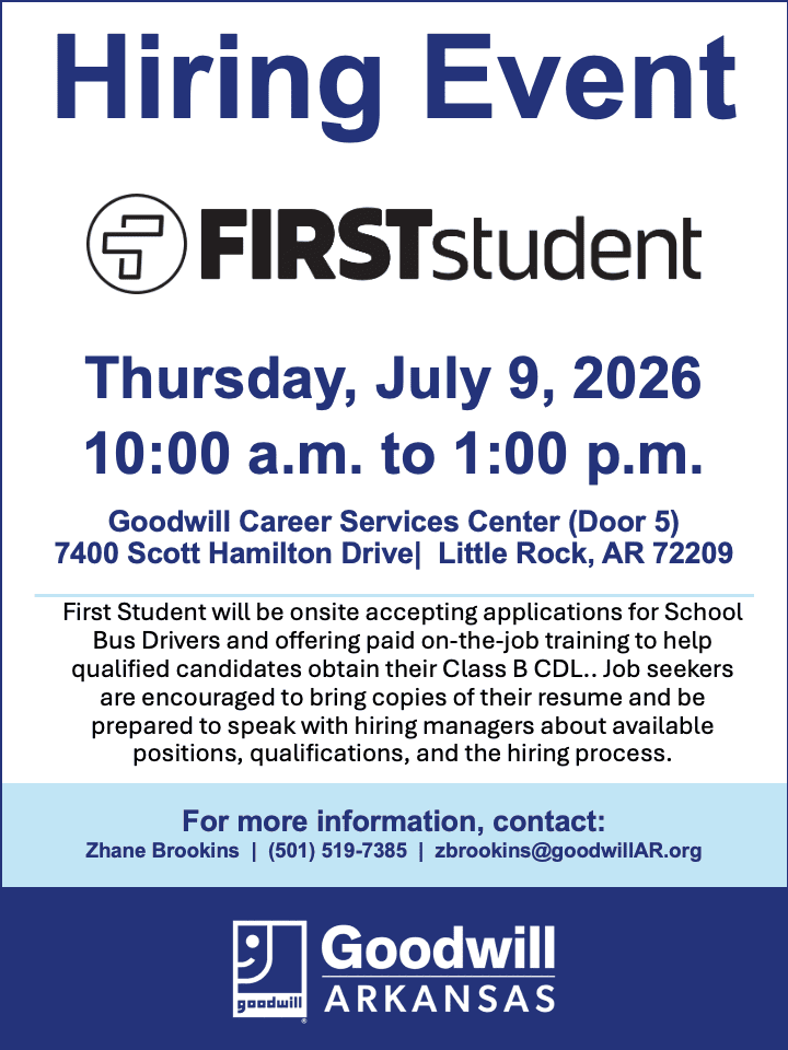 First. Student. Hiring. Event